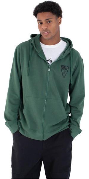 2026 Hurley Mens Sider Zip Hoodie MFTEU00045 - Jungle